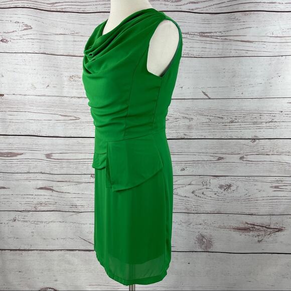 Meng Fei Lu green drape neck sheath dress - Picture 5 of 15